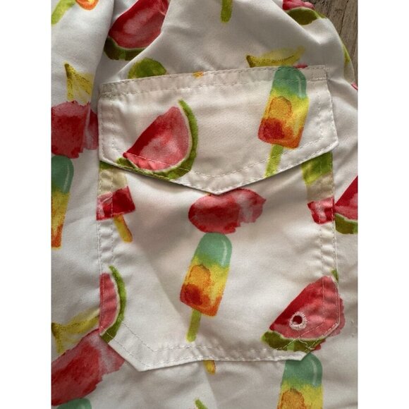 Spicy Tuna Mens Swim Trunks Size Small Popsicles Watermelon Tropical Shorts - Picture 7 of 12